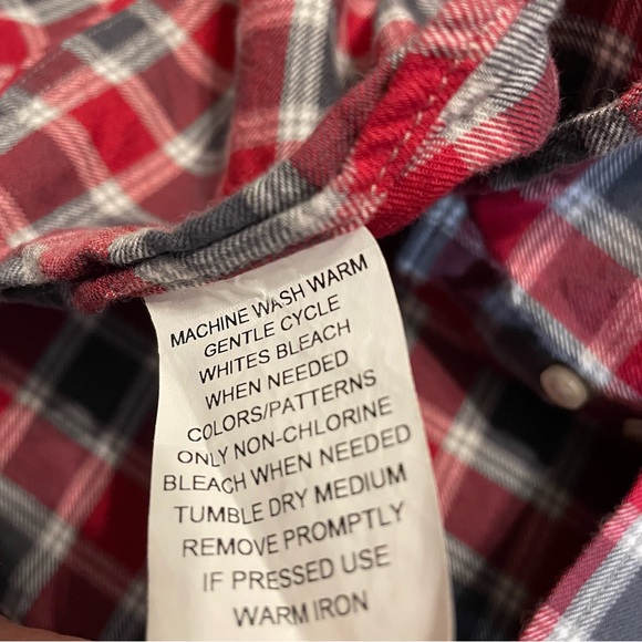 Jacob Miller Single Needle Shirt Mens M Red/Gray Plaid Wool Blend Button Down - Picture 5 of 7